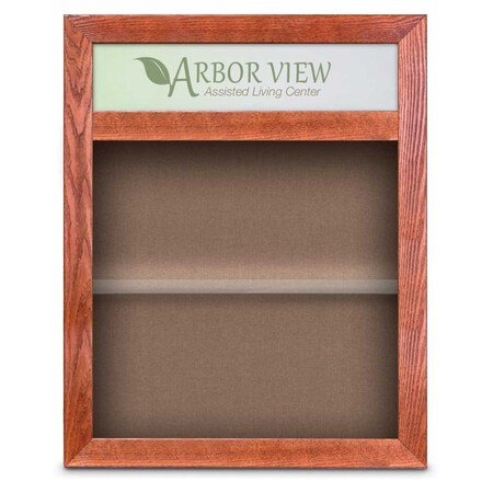 Outdoor Enclosed Combo Board,42x32,Satin Frame/Blue & Blue Spruce